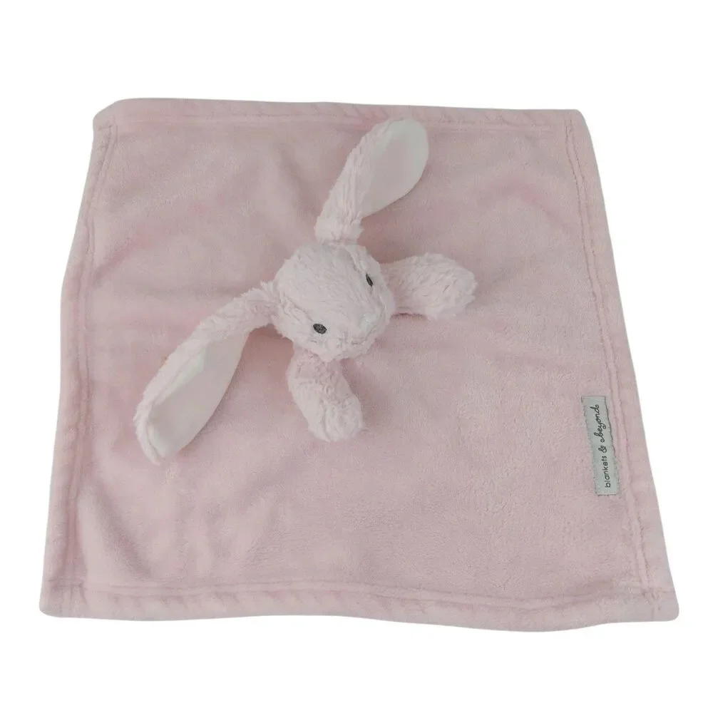 Blankets & Beyond Pink Bunny Rabbit Lovey Security Blanket Plush 14